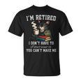 I'm Retired 2026 Cat Reading Book Retirement T-Shirt
