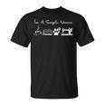 I’m A Simple Woman Sewing Dog Coffee Book T-Shirt