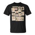 Jane Austen Book Classic Literature Stamp Collage T-Shirt Jane Austen Book Classic Literature Stamp Collage T-Shirt