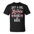Just A Girl Who Loves Books And Birds Women T-Shirt Just A Girl Who Loves Books And Birds Women T-Shirt