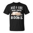 Just A Girl Who Loves Books Reader Lover T-Shirt T-Shirt
