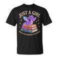 Just A Girl Who Loves Dragons And Books Cute Fantasy T-Shirt