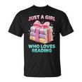Just a Girl Who Loves Reading Women Book Lover Bookworm T-Shirt