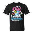 Just A Girl Who Loves Unicorns And Books Animal Reading T-Shirt Just A Girl Who Loves Unicorns And Books Animal Reading T-Shirt