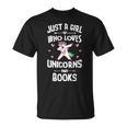 Just A Girl Who Loves Unicorns And Books Women T-Shirt Just A Girl Who Loves Unicorns And Books Women T-Shirt
