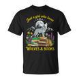 Just A Girl Who Loves Wolves And Books Howling Wolf Moon T-Shirt Just A Girl Who Loves Wolves And Books Howling Wolf Moon T-Shirt