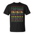 I Just Wanna Drink Hot Cocoa And Read Books Xmas Reading Fan T-Shirt