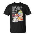 I Just Want To Read Books And Pet My Calico Kitty Cat T-Shirt