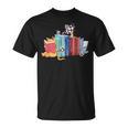 Kawaii Cat Book Ends Library Decor Librarian T-Shirt Kawaii Cat Book Ends Library Decor Librarian T-Shirt