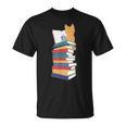 Kawaii Cat Books Tea Coffee T-Shirt Kawaii Cat Books Tea Coffee T-Shirt