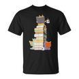 Kawaii Cats Books Coffee T-Shirt Kawaii Cats Books Coffee T-Shirt