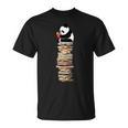 Kawaii Reading Books And Tea Panda T-Shirt