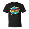 Kids Boys Alfie Name Comic Book Superhero T-Shirt
