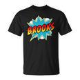 Kids Boys Brooks Comic Book Superhero Name T-Shirt