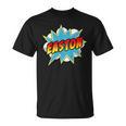 Kids Boys Easton Comic Book Superhero Name T-Shirt
