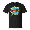 Kids Boys Jaxson Comic Book Superhero Name T-Shirt