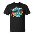Kids Boys Myles Name Superhero Comic Book T-Shirt