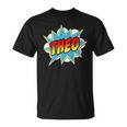 Kids Boys Theo Comic Book Superhero Name T-Shirt