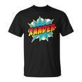 Kids Boys Xander Name Comic Book Superhero T-Shirt