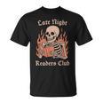 Late Night Readers Club Skeleton Book Lover T-Shirt Late Night Readers Club Skeleton Book Lover T-Shirt