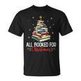 Librarian Book Lover Men Women Kids All Booked For Christmas T-Shirt
