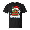 Librarian Book Santa Hat Reader Snow Pajamas Christmas T-Shirt Librarian Book Santa Hat Reader Snow Pajamas Christmas T-Shirt