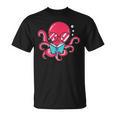 Librarian Book Sea Ocean Giant Squid Reading Octopus T-Shirt