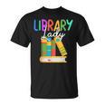 Librarian Library Lady Reading Bookworm Books Lover T-Shirt