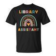 Library Assistant Funny Rainbow Reading Library Book Lover T-Shirt