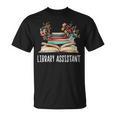 Library Assistant Messy Bun Library Book Reader T-Shirt
