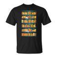 Library Book Lover Reading Reader Bookshelf Plants T-Shirt