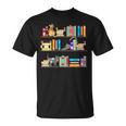 Library Cats Kittens Reader Book Lovers Pet Shelf T-Shirt Library Cats Kittens Reader Book Lovers Pet Shelf T-Shirt