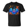 Little Ghost Coffee Tee Spooky Season Ghost Reading Book T-Shirt