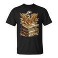 A Lively-Creative Gold Fantasy-Dragon On Story-Books T-Shirt A Lively-Creative Gold Fantasy-Dragon On Story-Books T-Shirt