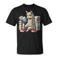 Llama Reading Book Reader Bookworm Alpaca Lover T-Shirt