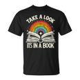 Take A Look A Book Vintage Reading Librarian Rainbow T-Shirt Take A Look A Book Vintage Reading Librarian Rainbow T-Shirt