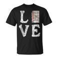 Love Books Book Stack Nerd Literary Readers Distressed T-Shirt