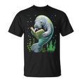 Manatee Reading Book Matching Bookworm Librarian Books Lover T-Shirt