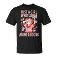 Manga Anime Stuff Just A Girl Who Loves Anime And Books T-Shirt Manga Anime Stuff Just A Girl Who Loves Anime And Books T-Shirt