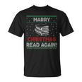 Marry Chistmas Read Again Book Lover Xmas Reader T-Shirt