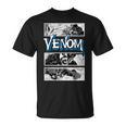 Marvel Venom Comic Book Illustrations Panel Graphic T-Shirt T-Shirt