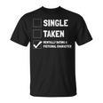 Mentally Dating A Fictional Character Book Lover T-Shirt Mentally Dating A Fictional Character Book Lover T-Shirt