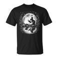 Mouse Reading Book Full Moon Lake Scenery T-Shirt Mouse Reading Book Full Moon Lake Scenery T-Shirt