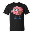 Nerd Brain With Book And Glasses T-Shirt