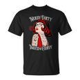 Nerdy Dirty Inked & Curvy Book Lover Tattoo Pop Art Girl T-Shirt