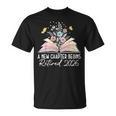 A New Chapter Begins Book Floral Bloom T-Shirt A New Chapter Begins Book Floral Bloom T-Shirt