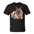 Norwegian Elkhound Books Reading Dog Breed Graphic T-Shirt