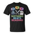 Nothing Beats Reading Rock Paper Scissors Game Book Lover T-Shirt