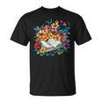 Open Book With Colorful Floral Reading Magic T-Shirt Open Book With Colorful Floral Reading Magic T-Shirt