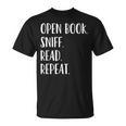 Open Book Sniff Read Repeat T-Shirt T-Shirt